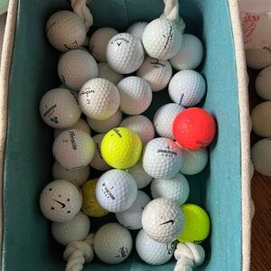 Mixed Golf Balls Set with Neon Accents